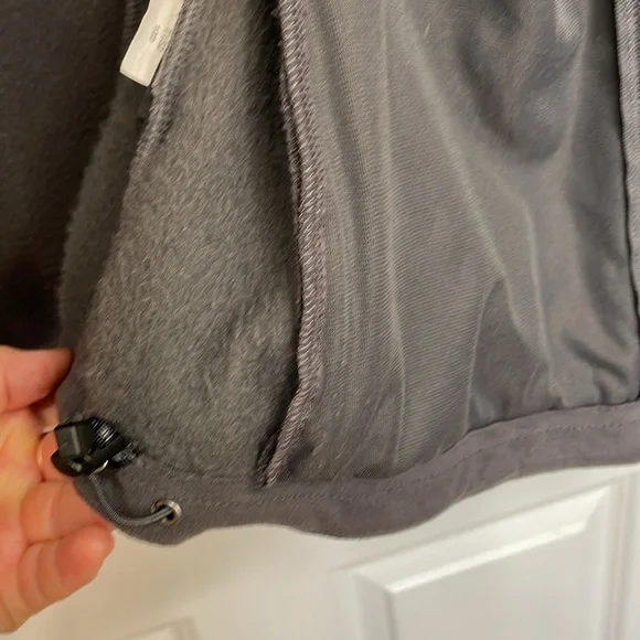The North Face Polartec Osito Lux Velour Zip Up Jacket Womens Size Medium Gray